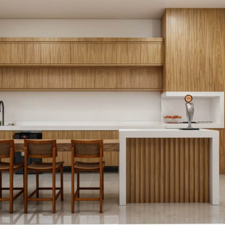 Area gourmet externa aconchegante e elegante.